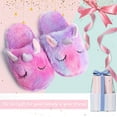 thumbnail image 6 of Rainbow Unicorn Slippers/Cute Fluffy Girls Slippers/Cozy Plush Indoor Outdoor Women Slippers/Best Unicorn Gifts, 6 of 6