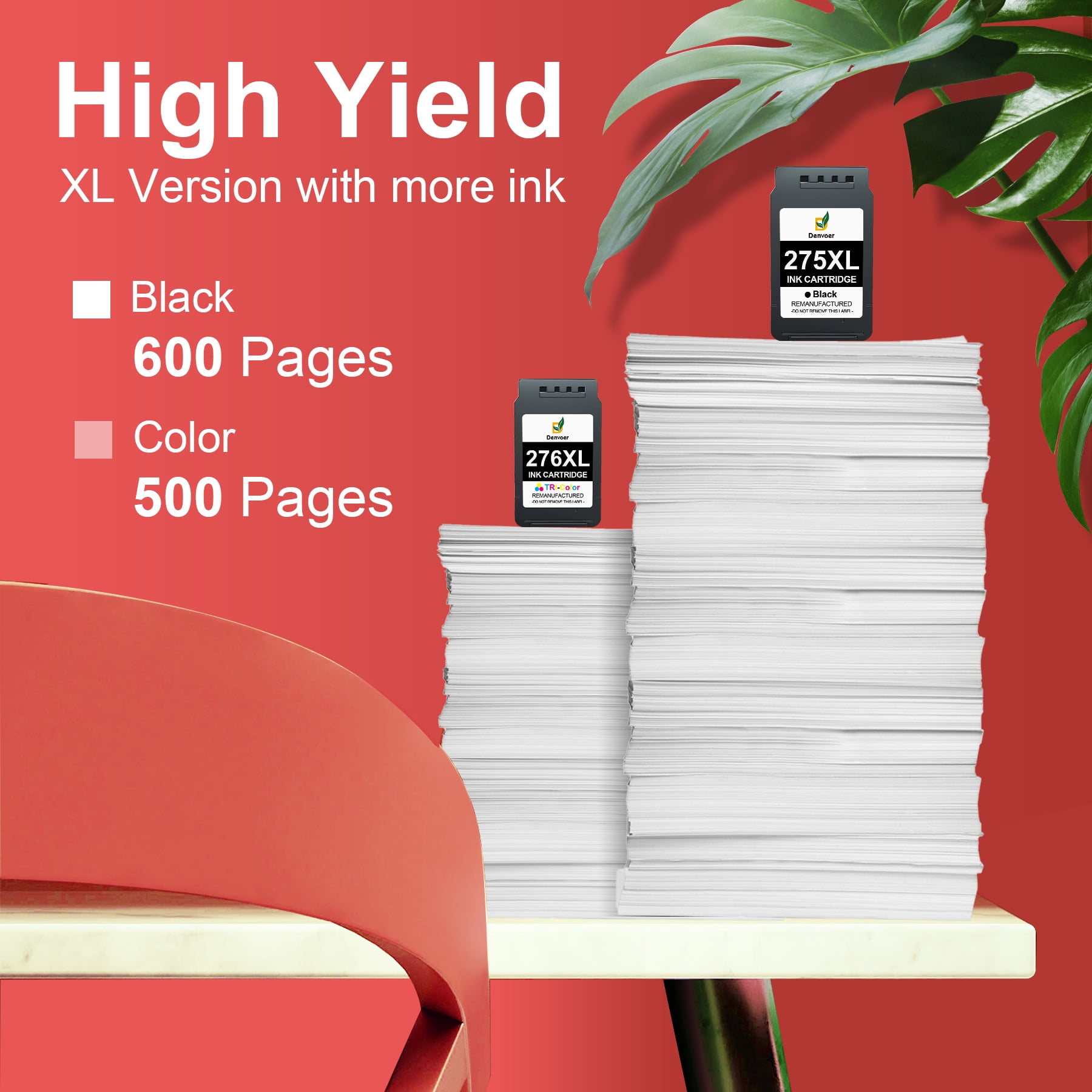 275 Ink Compatible for Canon Ink 275 and 276 PIXMA TS3722 TS3522 TR4722 pg 275 black ink cartridge