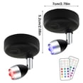 thumbnail image 3 of 2-Pack 360° RGB Wall Lights with Remote – Battery Operated Adhesive Mood Lights, 13 Colors & Timer for Bedroom, Stairs, Closet (No Drill, 3 Modes), 3 of 6