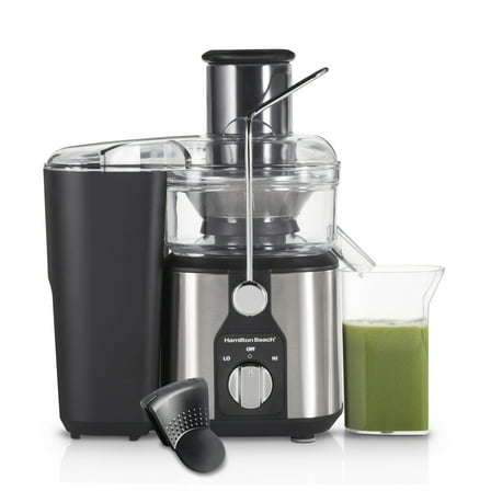 Hamilton Beach Easy Clean Juicer, Juice Extractor, Easy Sweep Cleaning Tool, Big Mouth Chute, 800 W