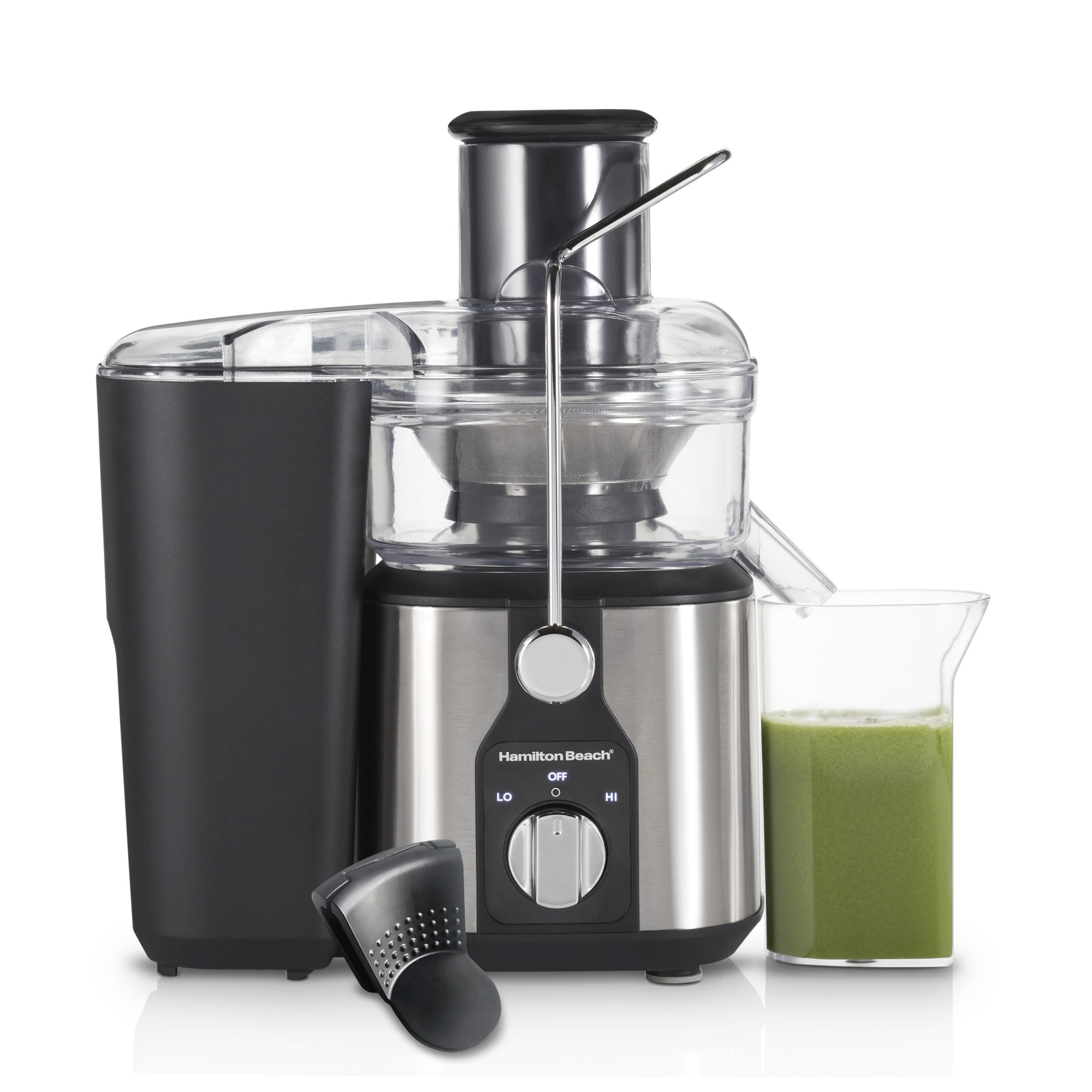 Hamilton Beach Easy Clean Juicer Machine, 800 W 2-Speed 16 oz Fruit and Vegetable Juice Extractor, Easy Cleaning and 3" Big Mouth Chute, Black