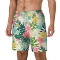 thumbnail image 2 of Balery Tropical Flowers Mens Swim Trunks Swim Shorts for Men Quick Dry Inseam Beach Shorts with Compression Liner Pocket-Small, 2 of 9
