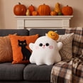 thumbnail image 6 of Halloween Cute Ghost Plush Pillow with Pumpkin Hat, Soft Cotton Ghost Stuffed Doll, Halloween Holiday Decoration Ornament & Gift for Kids Adults, 6 of 6