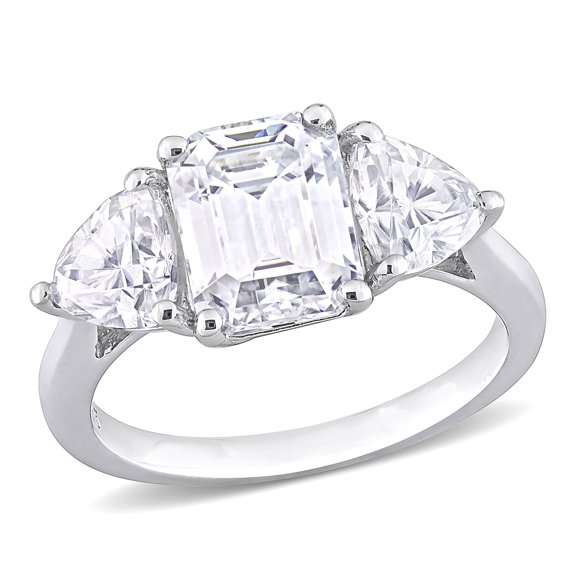 Everly Women's Created Moissanite Sterling Silver Engagement Ring