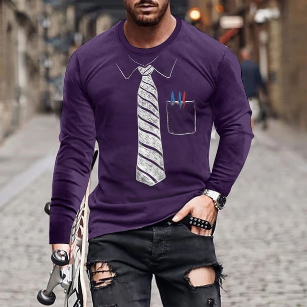 Blusas y camisas de manga larga y cuello redondo, camisetas casuales de moda para hombre, camisetas deportivas con estampado navideño, camisetas de manga larga, blusas de manga larga y cuello redondo,