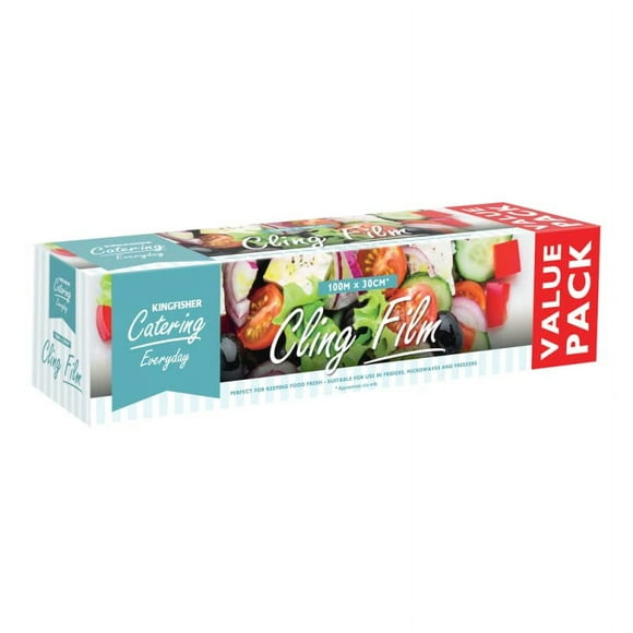 Kingfisher 100M x 300mm Cuisine Cuisine Transparent Film Alimentaire Plastique Grand Emballage, 215 x 45 x 15 cm, Transparent