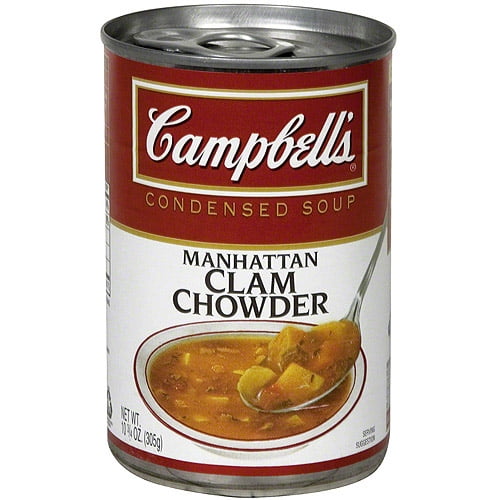 Campbell's Manhattan Clam Chowder Condensed Soup, 10.75 oz (Pack of 12