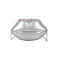 thumbnail image 4 of Bolsa Labios Mujeres PVC Cadena Mensajero Hombro Fiesta Embrague (Plata) Ndcxsfigh  Para Estrenar, 4 of 7