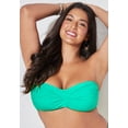 thumbnail image 4 of Swimsuits for All Women's Valentine Ruched Bandeau Bikini Top, 4 of 6