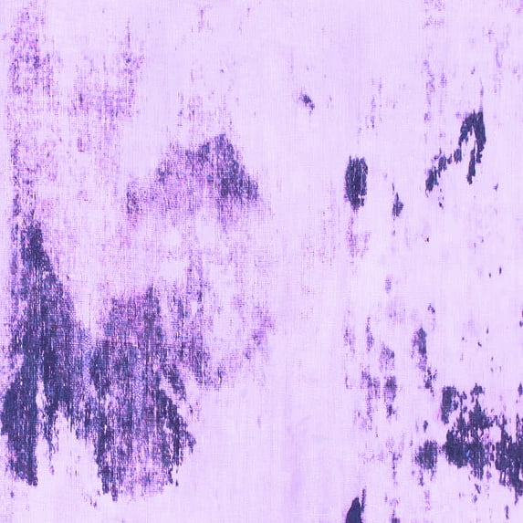 Ahgly Company Indoor Square Abstract Purple Modern Area Rugs, 6' Square