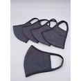 thumbnail image 2 of 5 Pack - 100% Cotton Face Mask - Washable | Reusable | Three Layers | Unisex - GREY, 2 of 4