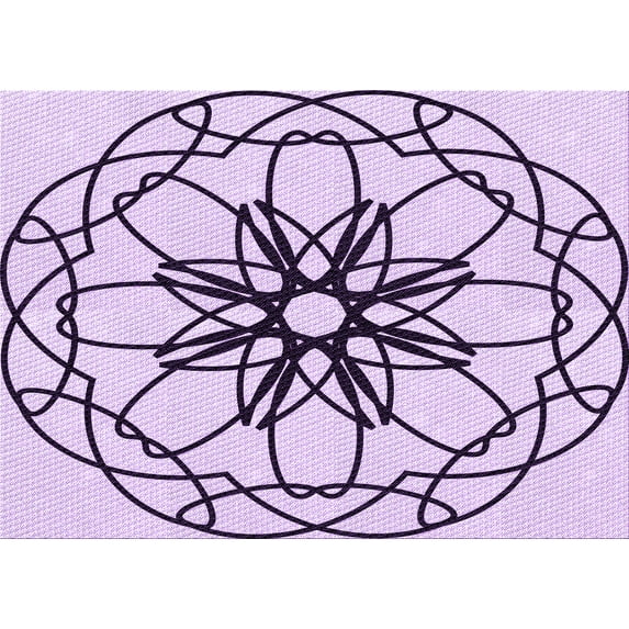 Ahgly Company Machine Washable Indoor Rectangle Transitional Orchid Purple Area Rugs, 3' x 5'