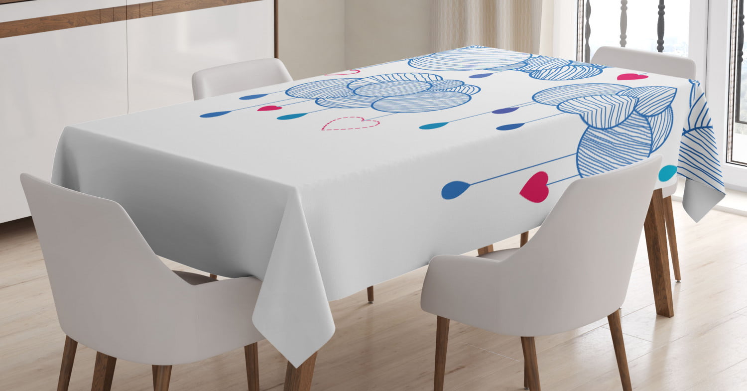 INTERESTPRINT Colorful Galaxy Somewhere 60 x 84 Inch Stain Resistant Washable Tablecloth