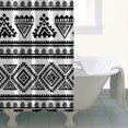 thumbnail image 5 of Small Stall Narrow Shower Curtain 36"W x 72"L – Tropical Bohemian Leaves, Mid-Century Abstract Boho Botanical Bathroom Decor, Vintage Floral Palm Leaf Pattern, Rustic Tribal Folk Style, 5 of 5