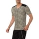 thumbnail image 4 of Inspire Chic Conjunto Camiseta de Hombre con Estampado de Leopardo, Cuello en V, Manga Corta, Talla M, Beige, 4 of 6