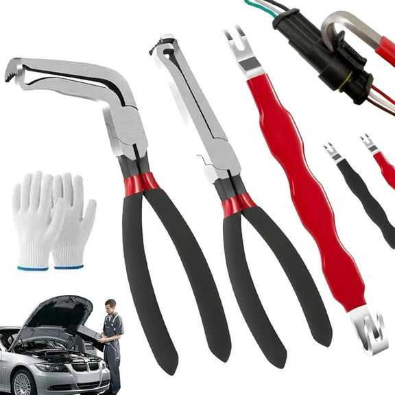 Automotive Electrical Terminal Connector Separator Removal Tool, Terminal Connector Removal Tool, Universal Multi Functional Electrical Disconnect Pliers for Most Vehicles (3Pc/B)