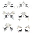 thumbnail image 1 of Etiqueta engomada del tatuaje de las gemas de la cara noctilucentes de Halloween 6pcs, cosplay, 1 of 1