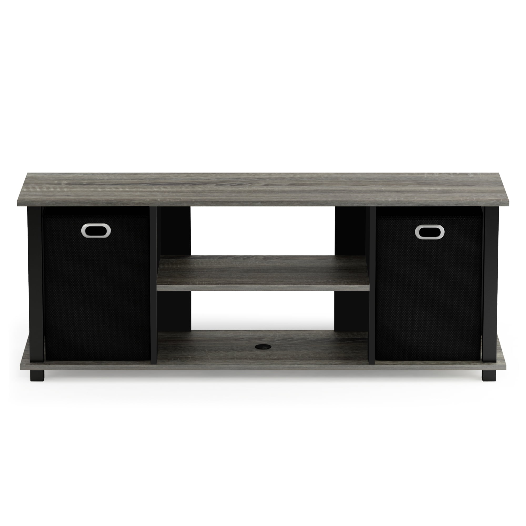 Furinno 13054 Econ Entertainment Center w/Storage Bins, French Oak