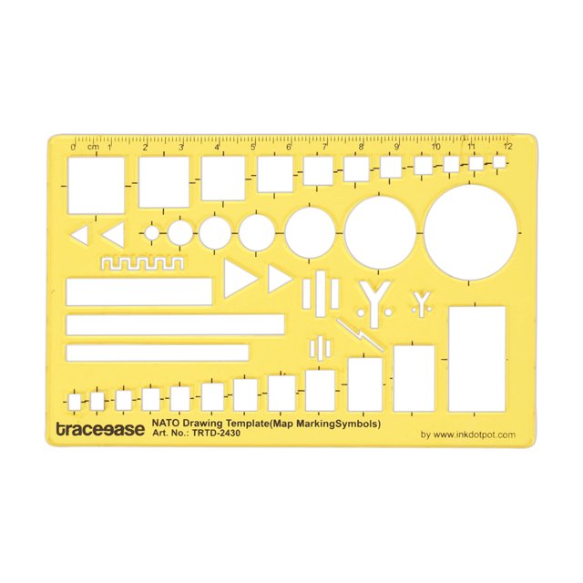 Traceease Drafting NATO Drawing Template Drawing Stencil,Designing Template Measuring Ruler