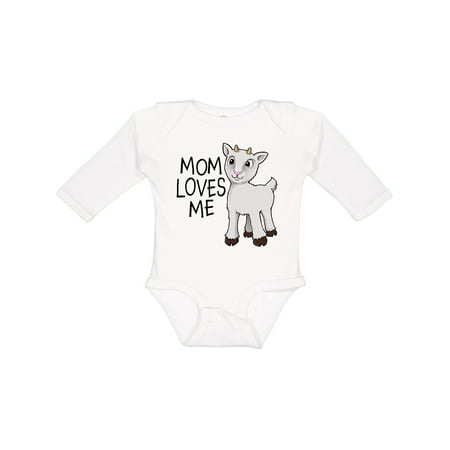 

Inktastic Mom Loves Me- Cute Goat Gift Baby Boy or Baby Girl Long Sleeve Bodysuit