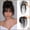 Black, variant on Clip On Bangs for Women Human Hair, Natural Clip-on Partial Bangs, Breathable Human Hairs Toppers, Hair Pieces for Women with Thinning Hair (Light Brown)