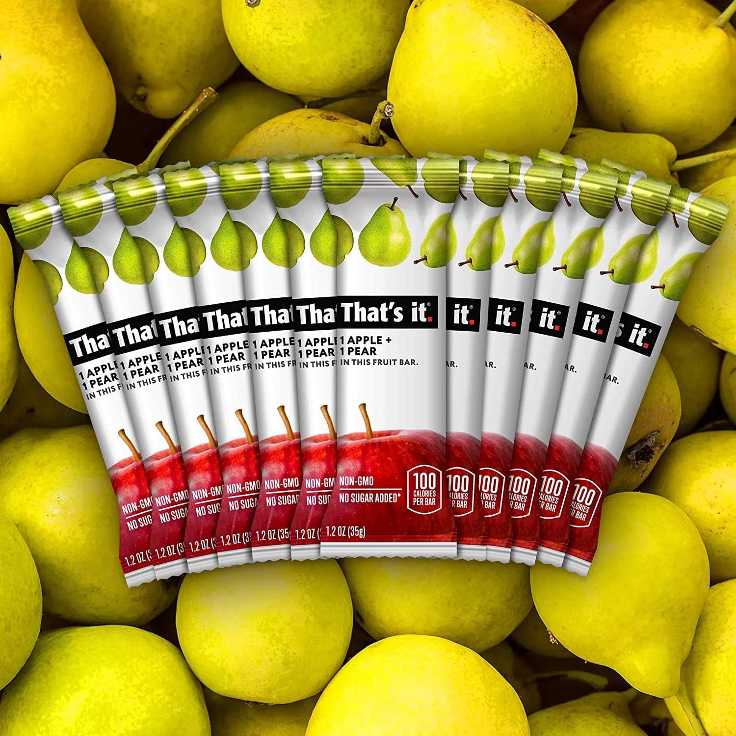 Thats It Apple and Pear Fruit Bar, 1.2 Ounce (Pack of 12)