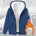 thumbnail image 2 of Enjoytime Fall Winter Hoodies for Men Long Sleeve Zip Up Jacket Fleece Lined Warm Soft Oversized Sweatshirt with Pocket, 2 of 8