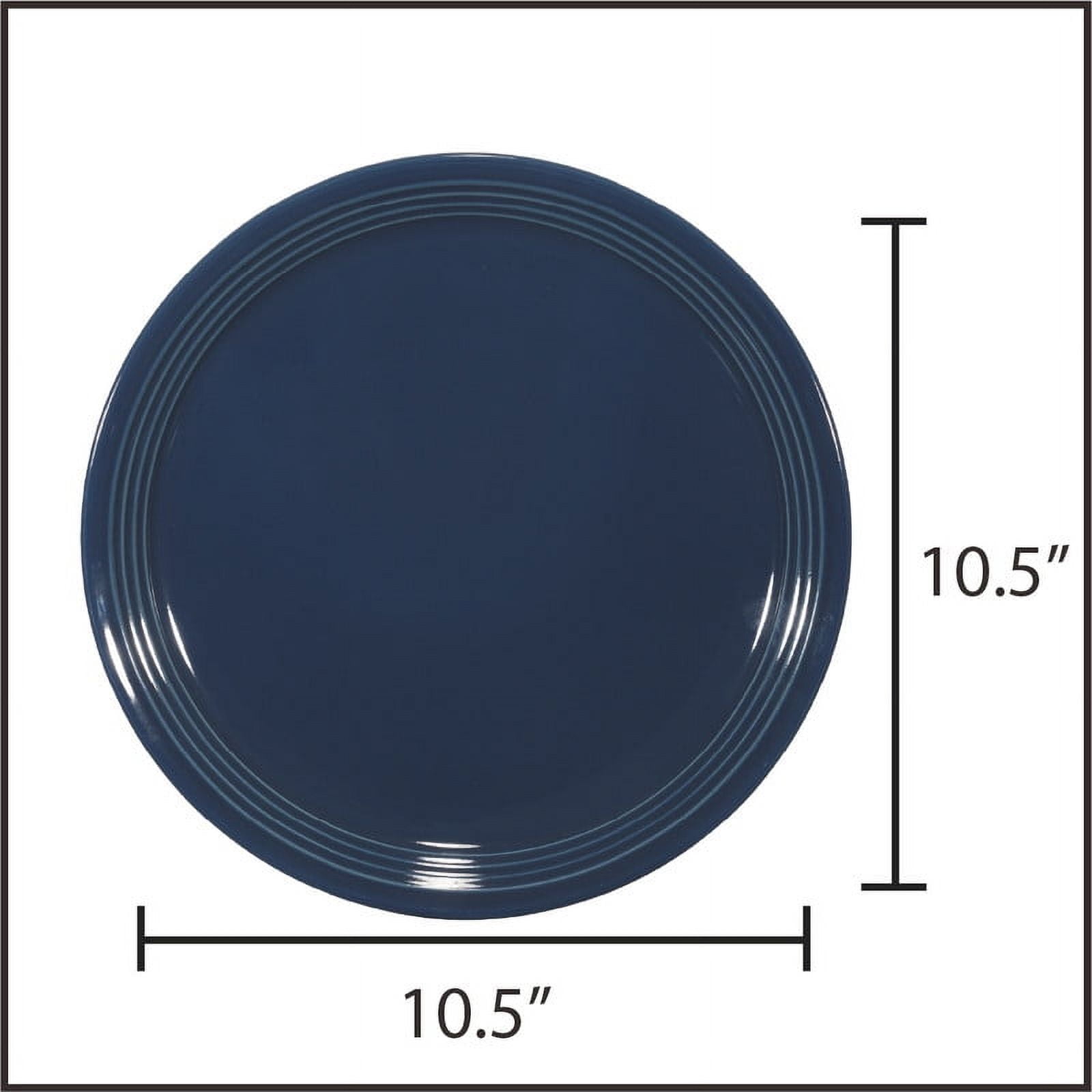 (3 pack) Mainstays Chiara Round Stoneware Dinner Plate, 10.5 in, Navy