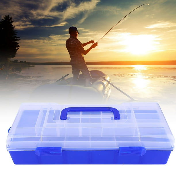 Fishing Tackle Box,Durable Plastic Portable Folding Plastic Fishing Box  Portable Fishing Box Modern Innovation