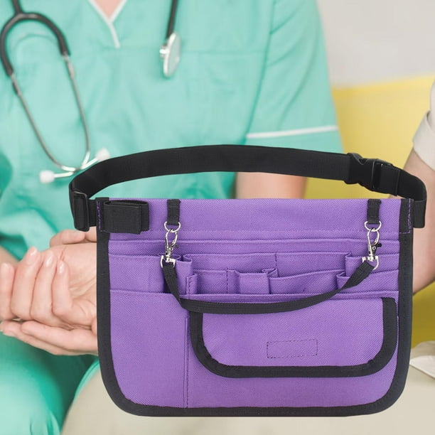 Bolsa para enfermeras, riñonera, caja de herramientas, selección rápida ajustable, médica con correa para cinturón, riñonera para trabajo, riñonera Púrpura Fernando Cinturón de hombro de enfermera