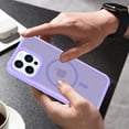 thumbnail image 5 of Designed for Magnetic iPhone 13 Pro Max Case,[Compatible with MagSafe] [Military Grade Drop Protection] Slim Hybrid Rubber Translucent Matte Shockproof Anti-Fingerprint Phone Case,Purple, 5 of 6