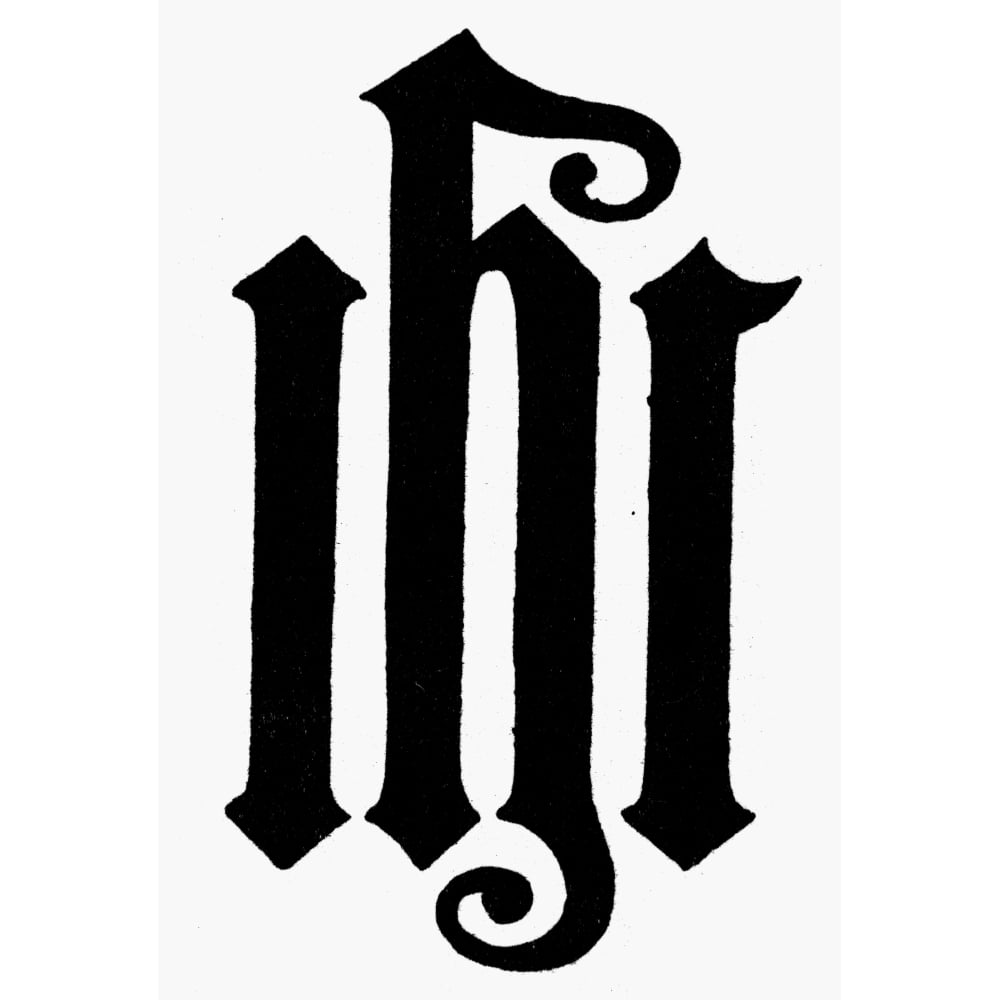 Christian Monogram Niesus Hominum Salvator Christ The Savior Of Man 