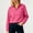 Hot Pink women cropped jacket a1, variant on Tusihei Women Collared Long Sleeve Zip Up Drawstring Casual Cropped Jacket Outdoor Tops Loose Fit Pullover Blouse Lightweight Spring Summer Streetwear, Blue 2XL