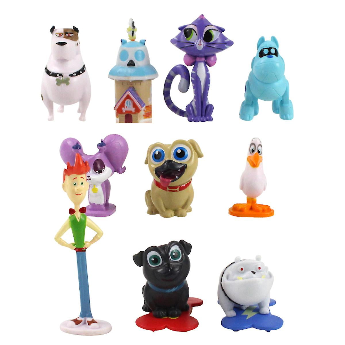 12pcs Set 0.5cm 8cm Puppy Dog Pals Bingo Rolly Bob Dog And Friends Pug Puppies Pvc Figure Collectible Model Toy Walmart