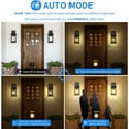 thumbnail image 2 of VIANIS Motion Sensor Outdoor Light Fixtures Wall Mount, 2 Pack Dusk to Dawn Outdoor Wall Lantern Sconce Lights, Moden Black Outside House Lights with Tempered Glass for Front Door, Patio, 2 of 8