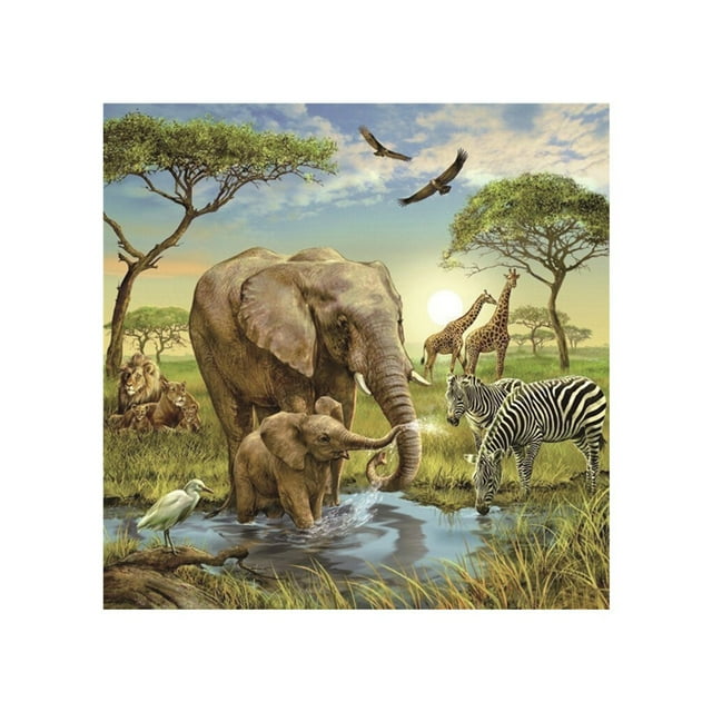 Tiger/Elephant/Angel/Dolphin/Peacock/Wolf Pattern 5D DIY Cross Stitch Round Resin Resin crystal Rhinestones Embroidery Diamond Home Painting