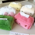 thumbnail image 4 of Cute Plush Tissue Box Cover Holder Organizer Soft Tissue Box Holder Cartoon Facial Napkin Holder Tissues Case Box Cover (watermelon), 4 of 4