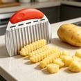 thumbnail image 6 of Stainless Steel Crinkle Cutter, French Fry Slicer for Potatoes, Wavy Vegetable Knife for Carrots and Cucumbers, Compact Kitchen Slicing Tool for Homemade Fries and Crinkle-Cut Chips, 6 of 6