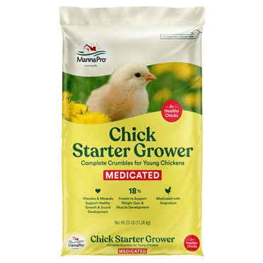 Manna Pro Chick Starter Feed 5lb - Medicated Crumbles For Chicks 0-8 Weeks, 18% Protein