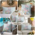 thumbnail image 5 of Easter Decorative Throw Pillow Covers 12x20 Inch Set of 2 Bunny Carrot Home Decor Pillow Cases for Couch, Happy Easter Eggs Sage Green Cushion Case for Living Room Bedroom Bed Car Chair, 5 of 9