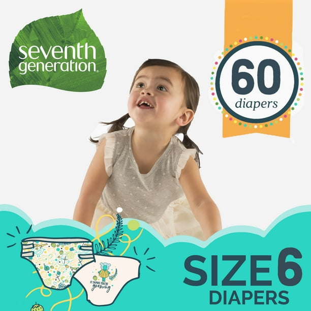 Seventh Generation Size 6, 35+ lbs Baby Diapers 60 Count - Walmart.com -  Walmart.com Seventh Generation Size 6, 35+ lbs Baby Diapers 60 Count - Walmart.com -  Walmart.com