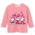 thumbnail image 3 of BRGZLK Girls Pink Ribbon 3/4 Sleeve T-Shirts Kids Breast Cancer Awareness Shirt Loose Round Neck Tunic Top Pink 9-10 Years, 3 of 4