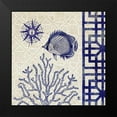 thumbnail image 2 of Studio Mousseau 12x12 Black Modern Framed Museum Art Print Titled - Sea Shore Square II, 2 of 5