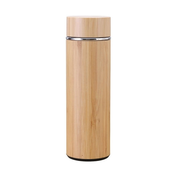 YROHGKPN Bamboo Thermos Cup Double Layer Inner Stainless Steel Insulated Bottle for Outdoor Traveling Travel Drink Water Bottle Coffee Flasks