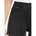 thumbnail image 3 of Time and Tru Women's High Rise Frayed Hem Denim Short, 3 of 5