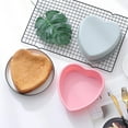 thumbnail image 4 of 4/7/9/10 Inch Cake Mold Flexible Silicone Heart Shape DIY Bread Baking Tray Mould, 4 of 5