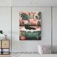 thumbnail image 6 of Kdxio Black Cat Pink Bathroom Pattern Canvas Wall Art 12x16 Inches - Waterproof HD Print Solid Wood Frame for Living Room & Bathroom,Vertical, 6 of 8