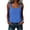 Blue #043, variant on Women's Square Neck Sleeveless Top Cotton linen Casual Going Out Loose Fit Tank Tops Side Tie Summer Blouse Beach Vacation Shirt, M