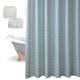 thumbnail image 1 of Cortinas de Ducha 120x180cm Cortina de Ducha Engrosada Antimoho Cortina de baño Impermeable con Anillas para Cortina de Ducha Cortina de baño para bañera Baño Rejilla Gris brillar Electrónica, 1 of 5