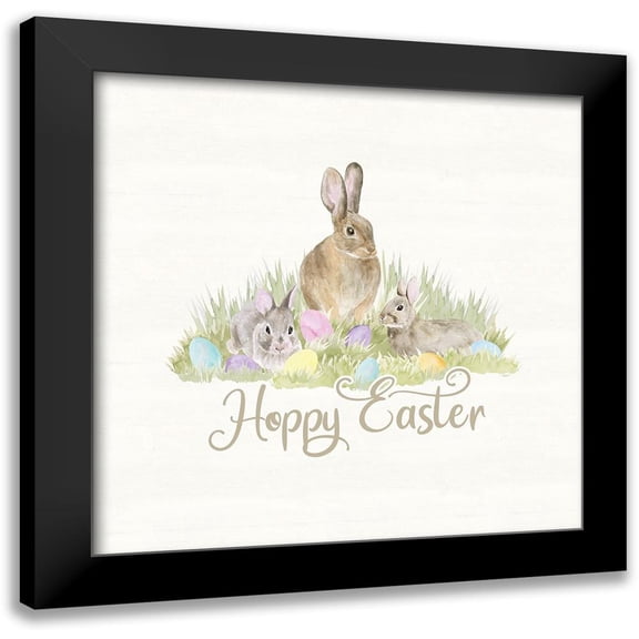 Reed, Tara 12x12 Black Modern Framed Museum Art Print Titled - Farmhouse Easter Sentiment VI-Easter Bunny